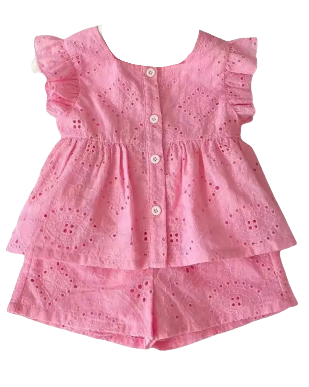 Pink Eyelet 2 Piece Set
