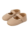 Tan Scalloped Flats