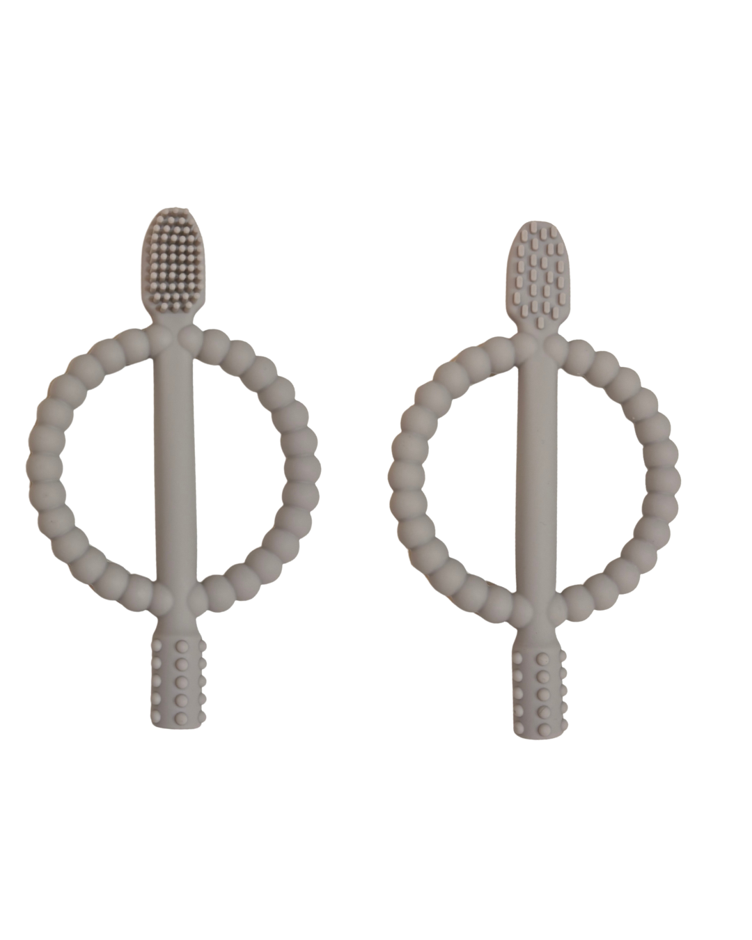 Grey Toothbrush Teether Ring