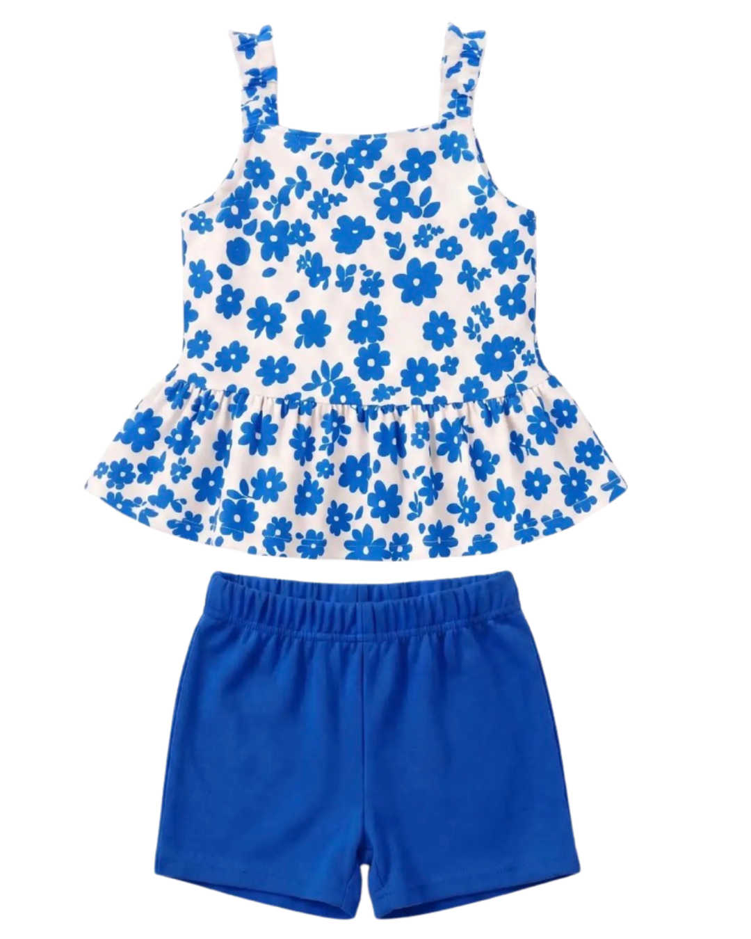 Royal Blue Floral 2 Piece Set