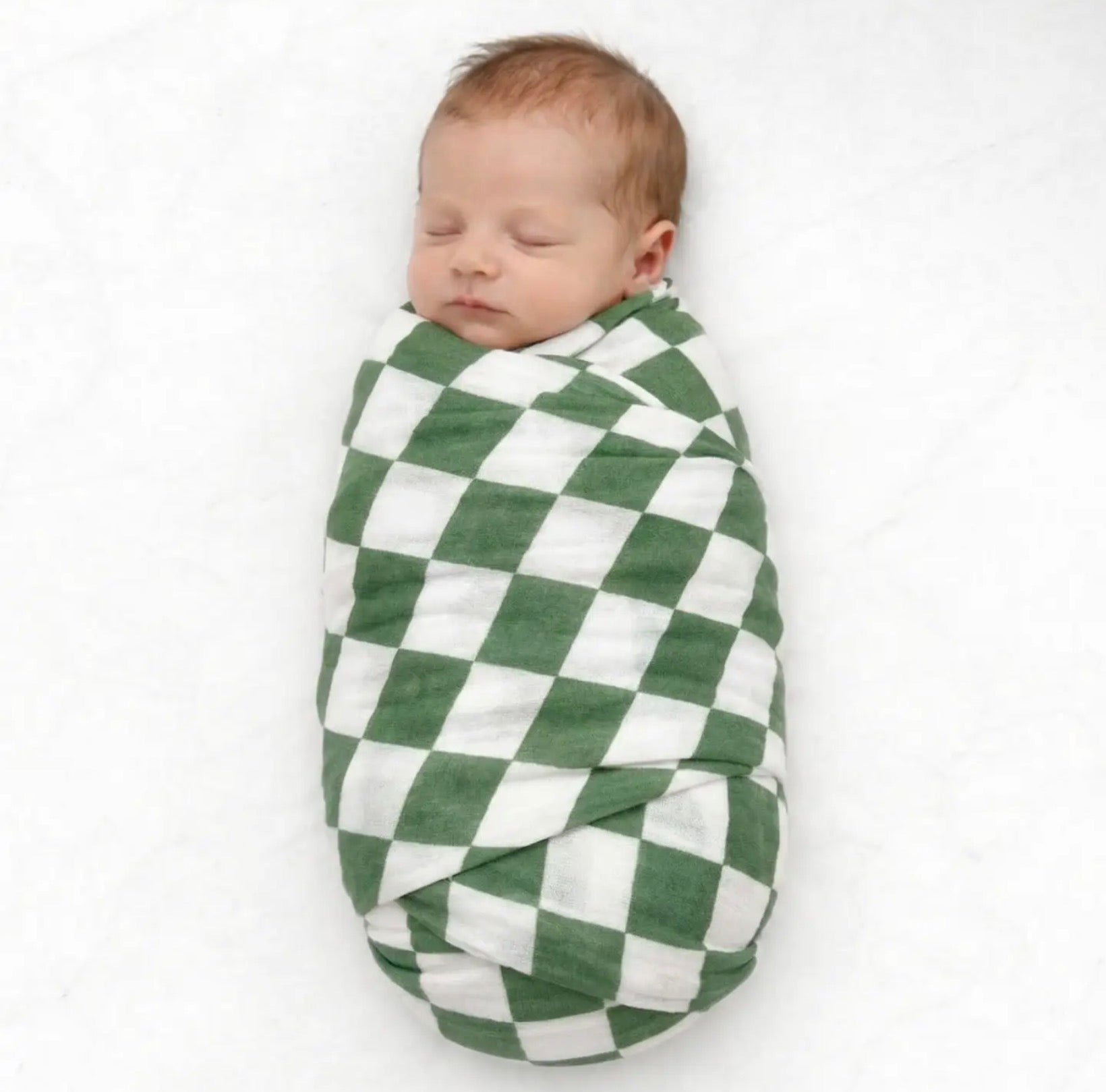 Green Checkered Cotton Swaddle
