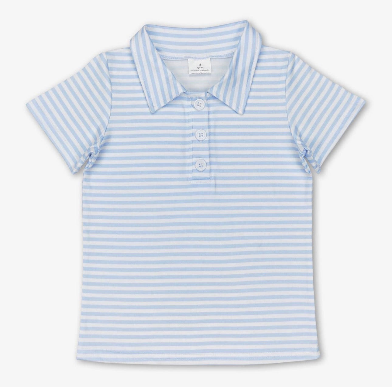 Baby Blue Striped Polo